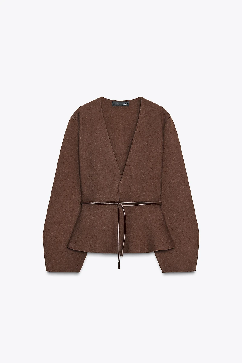 BELTED CARDIGAN