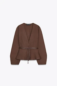 BELTED CARDIGAN