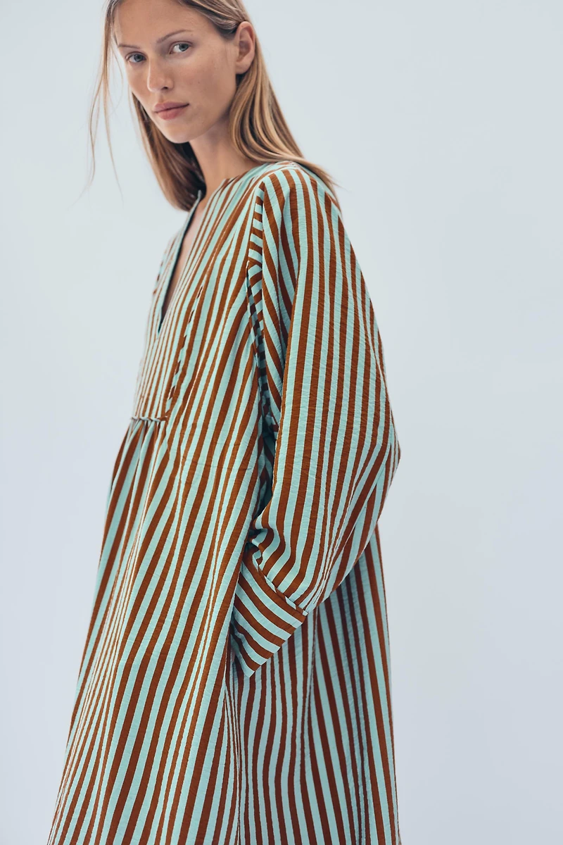LIMITED EDITION STRIPED KAFTAN DRESS