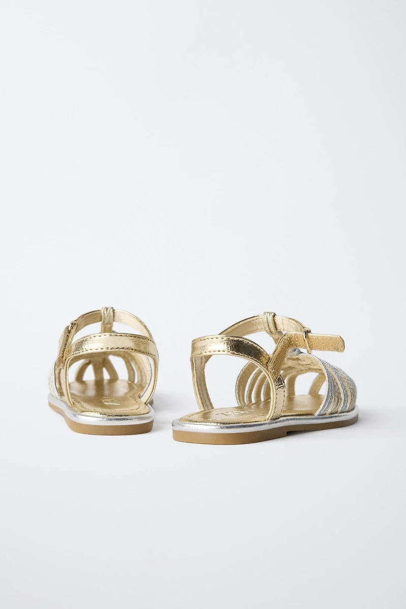 METALLIC SANDALS