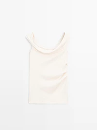 Draped top with knot detail