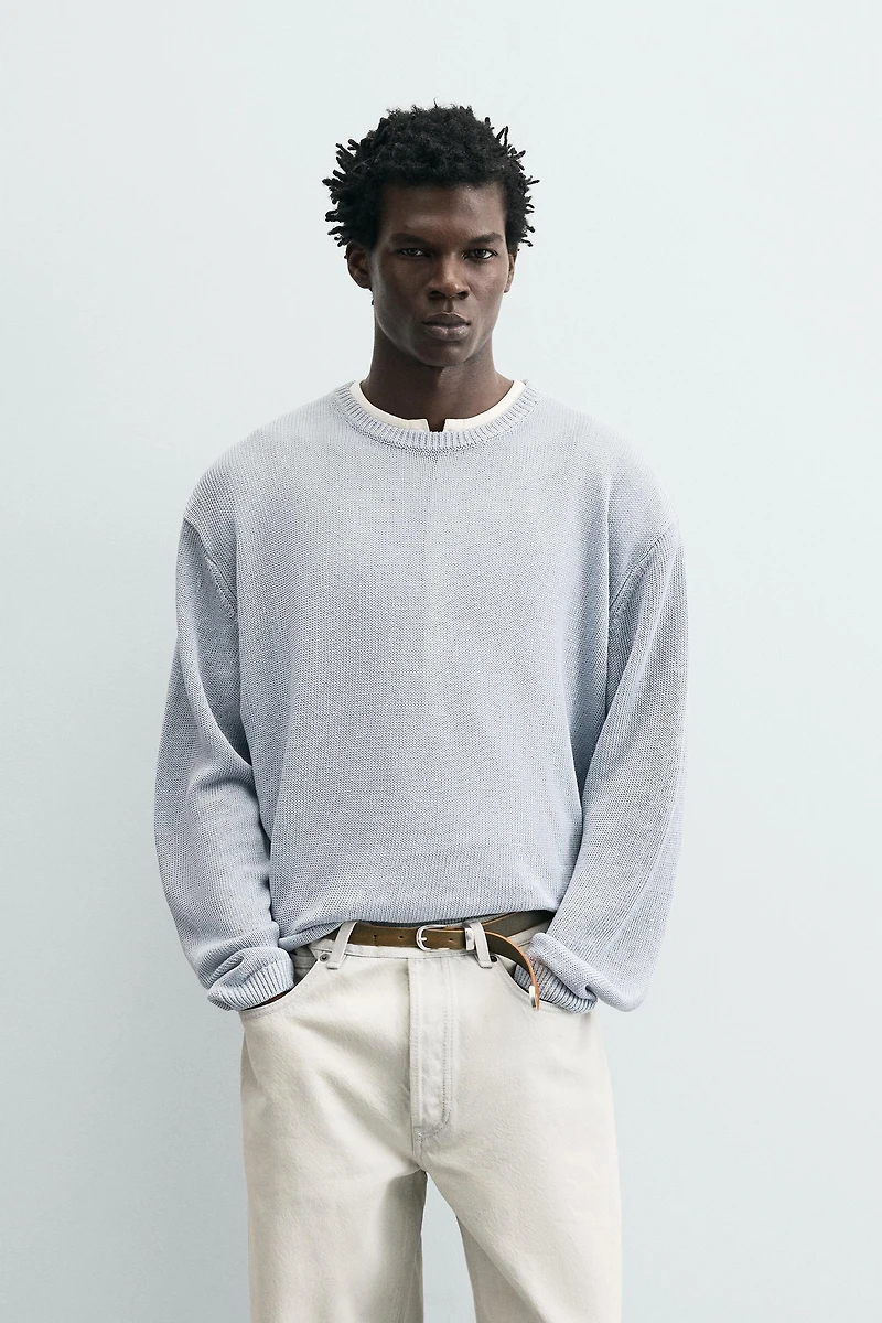 REGULAR FIT 100% LINEN JUMPER