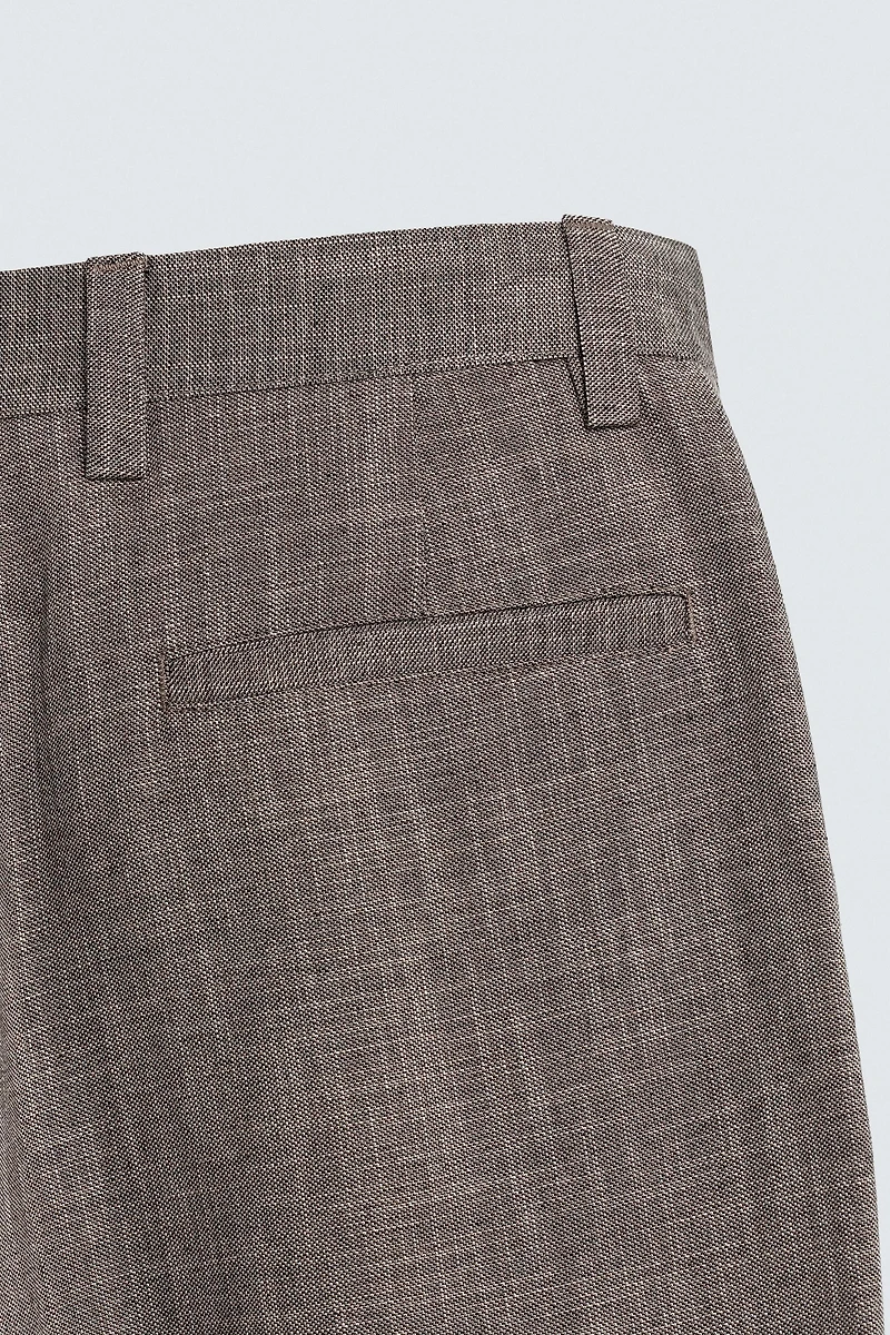 TEXTURED SUIT PANTS