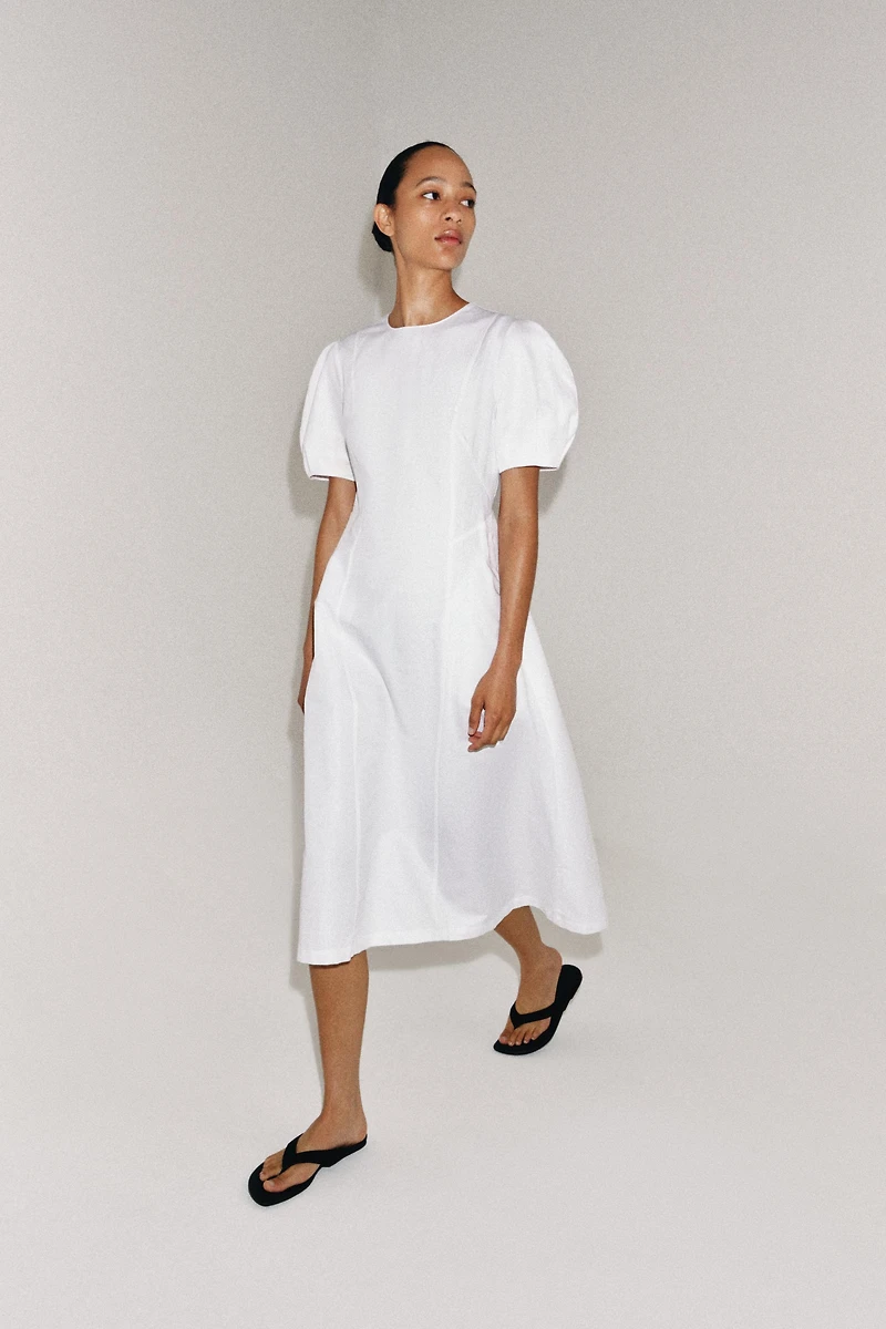 ROBE MI-LONGUE AVEC LIN ZW COLLECTION