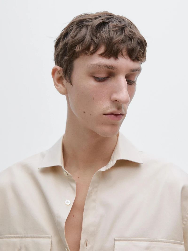 Cotton shirt with pockets