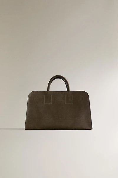 MINI NUBUK LEATHER SHOPPER BAG