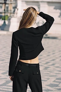 CHAIN BELT ANKLE PANTS