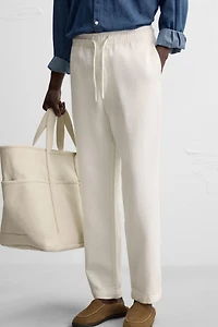 TEXTURED RELAXED FIT PANTS
