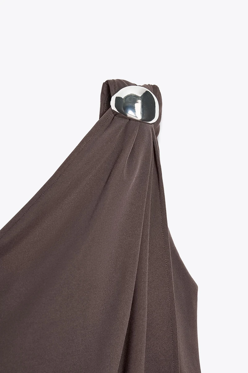 ASYMMETRIC CREPE TOP