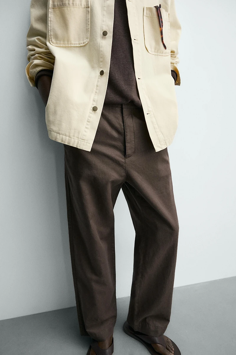 HEMP - COTTON STRAIGHT FIT PANTS
