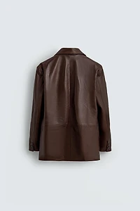 RELAXED FIT NAPPA LEATHER BLAZER