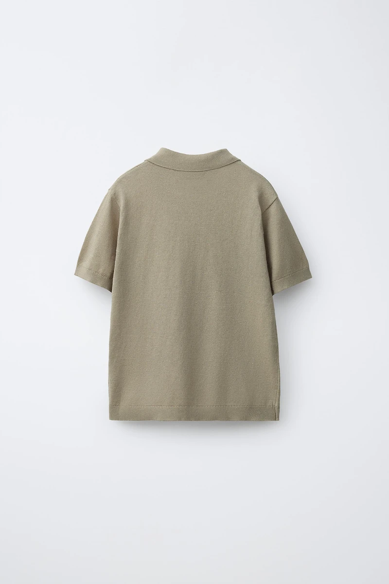 POLO EN COTON ET LIN