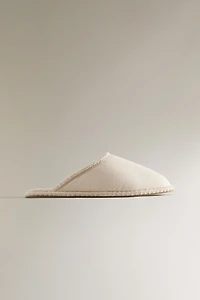 COTTON MULE SLIPPERS