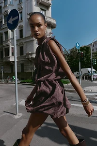 ROBE MINI VOLUME JACQUARD