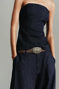 TOP BANDEAU EN JEAN TRF