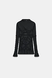 LONG SLEEVE MOCK NECK TOP