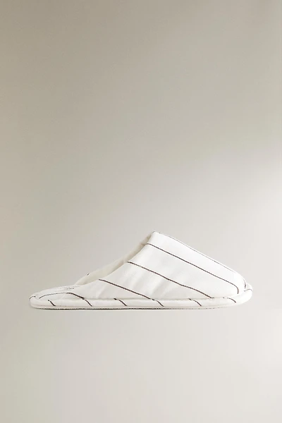 STRIPED MULE SLIPPERS