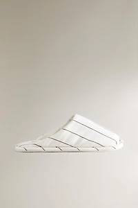 STRIPED MULE SLIPPERS