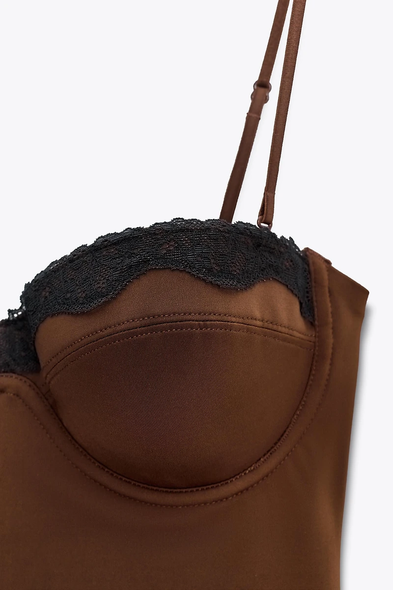 LACE BUSTIER TOP
