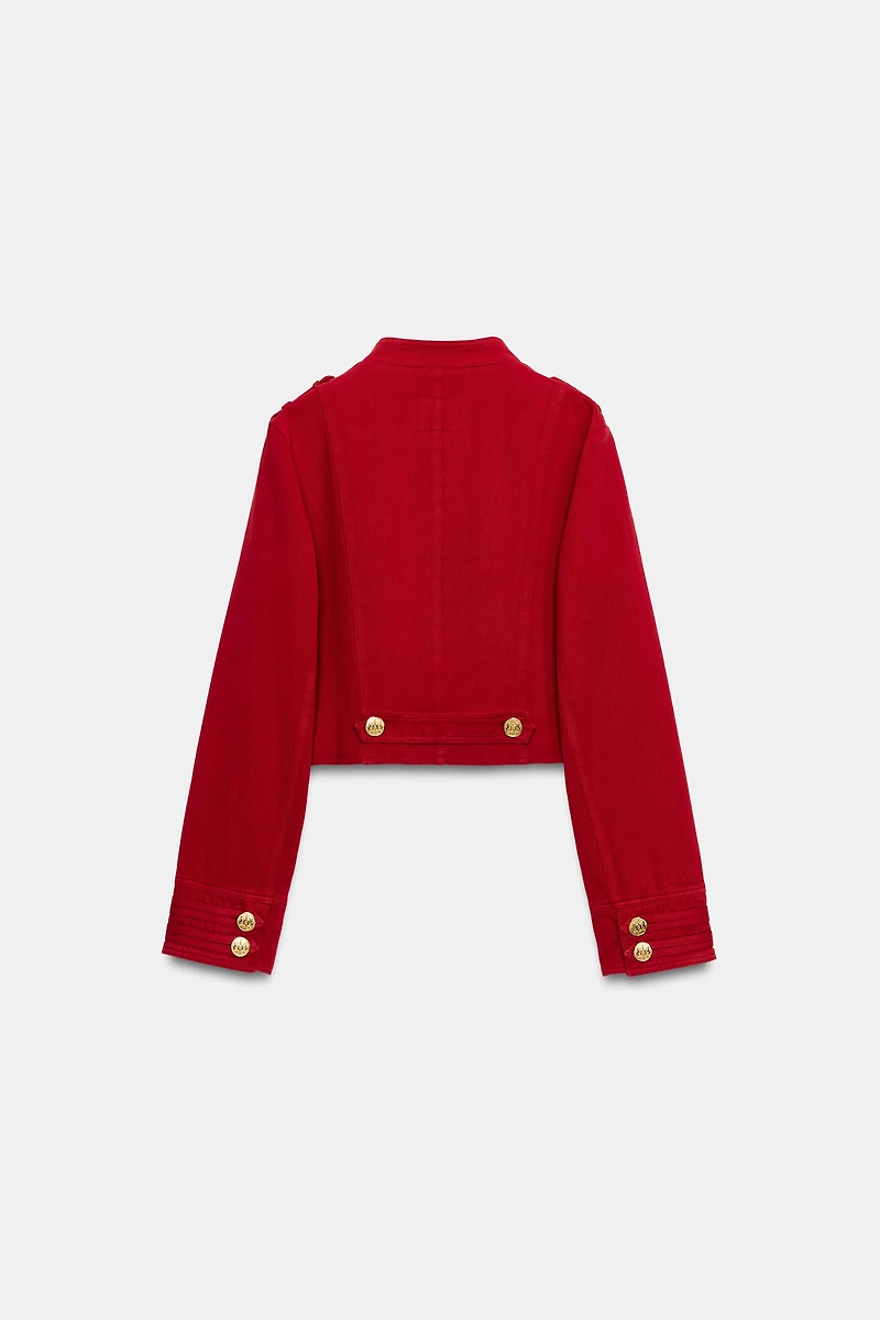 BUTTONED FITTED JACKET