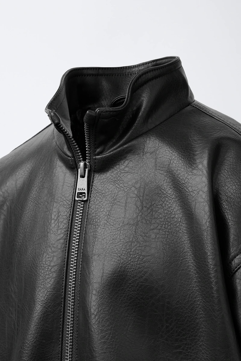 FAUX LEATHER JACKET