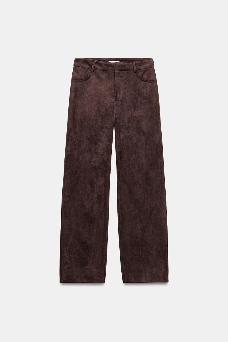 FAUX SUEDE PANTS