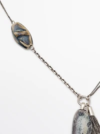 Contrast ceramic necklace
