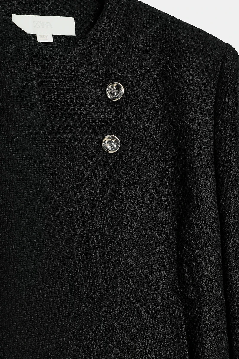 CROPPED DOUBLE-BREASTED BLAZER