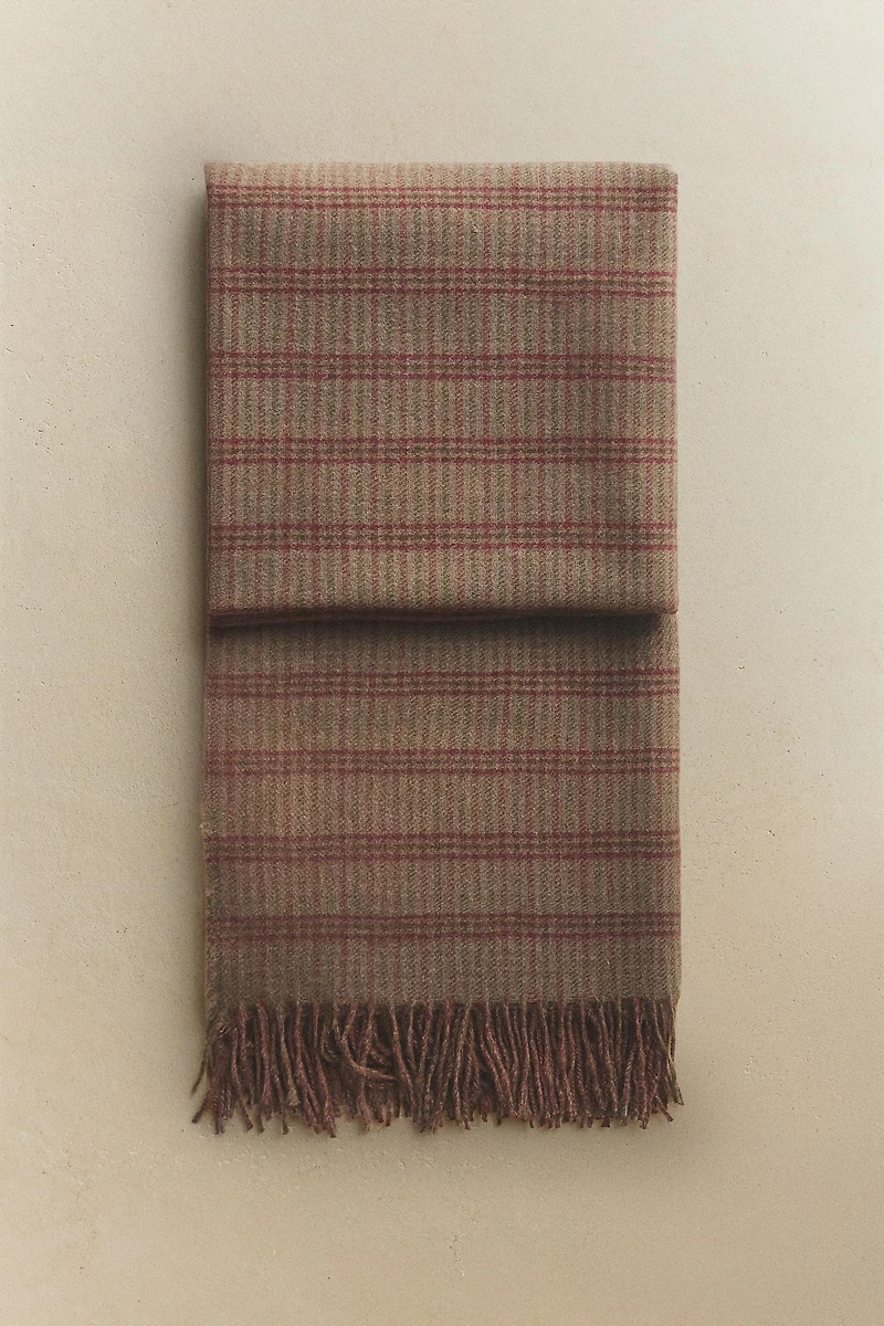 COUVERTURE À CARREAUX FRANGES