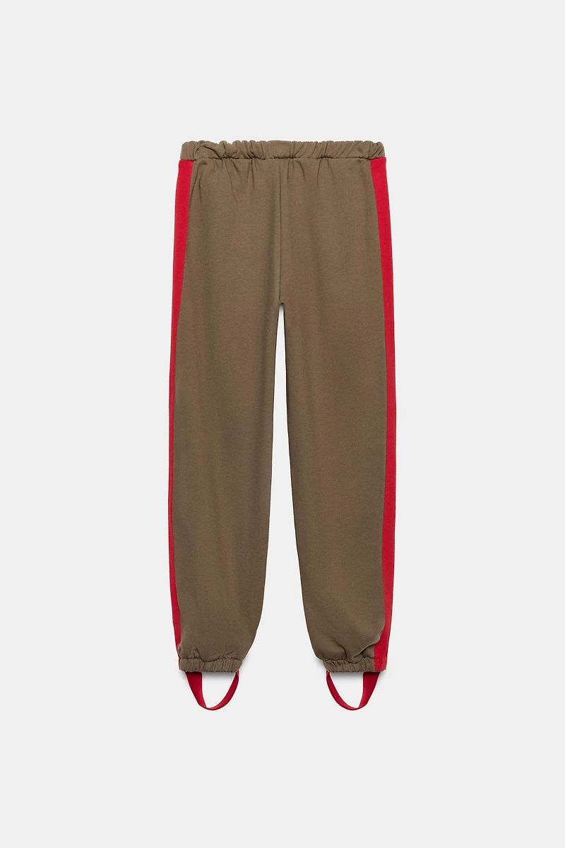 STIRRUP SIDE-STRIPE TROUSERS