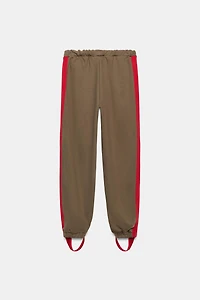 STIRRUP SIDE-STRIPE TROUSERS
