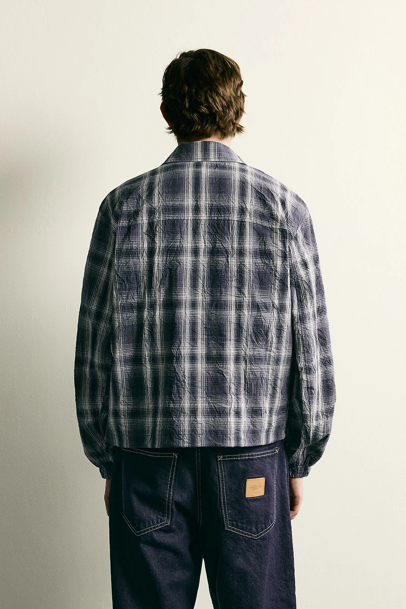 RELAXED FIT PLAID JACKET