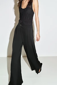 GOLD BUTTON PALAZZO PANTS