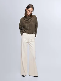 High-waist palazzo jeans