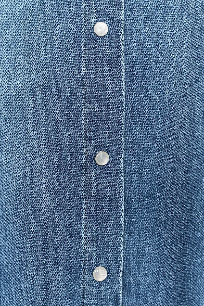 ZW COLLECTION DENIM TIE SHIRT
