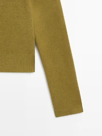 Cardigan 100 % laine avec boutons recouverts