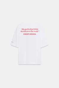 CONTRAST TEXT T-SHIRT