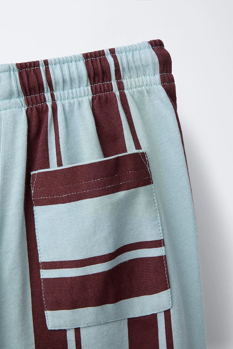 STRIPED CARGO PANTS