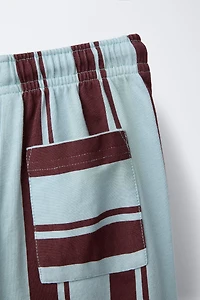 STRIPED CARGO PANTS