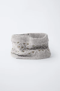 POLKA DOT KNIT NECK WARMER