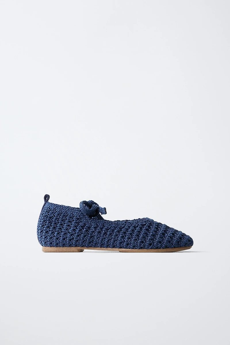 BALLERINES CROCHET AVEC NŒUD
