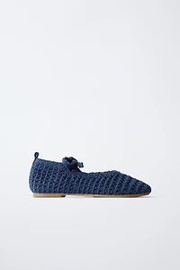 BALLERINES CROCHET AVEC NŒUD