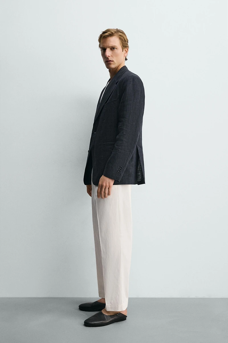 REGULAR FIT VISCOSE - COTTON PANTS