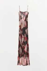 BEADED FLORAL PRINT DRESS