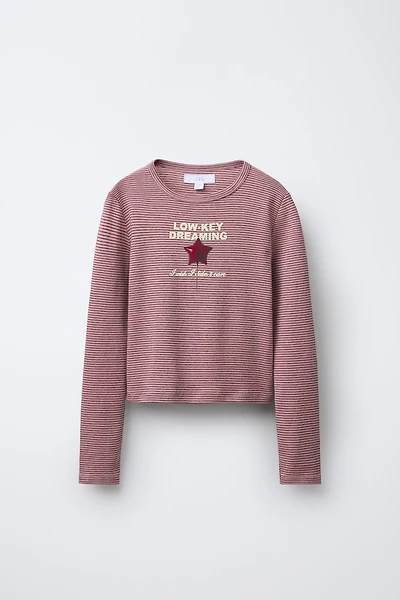 STRIPED PRINT T-SHIRT