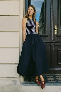 ROBE MIDI COMBINÉE POPELINE