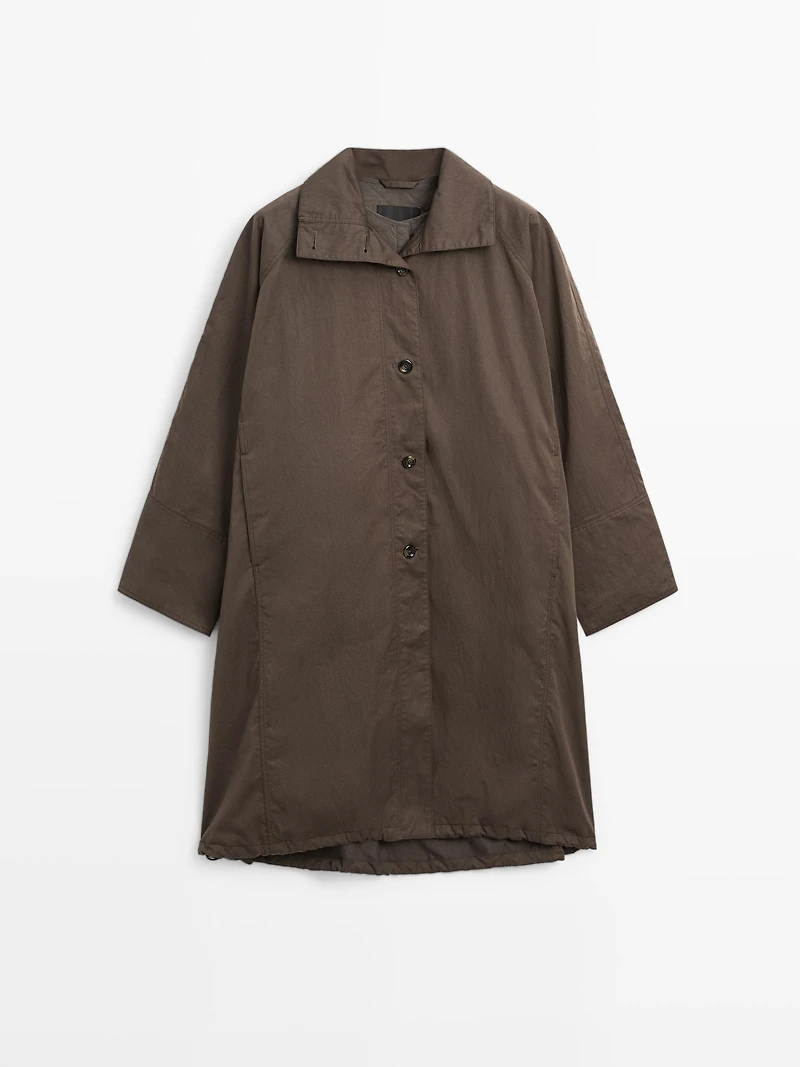 Long parka with detachable gilet