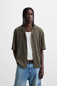 WRINKLED EFFECT TEXTURED SHIRT