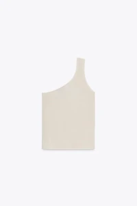 TOP EN MAILLE ASYMÉTRIQUE DÉCOR