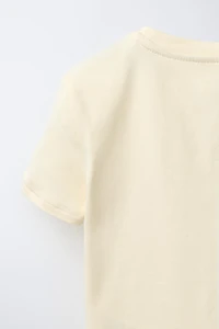 BEADED BOW T-SHIRT